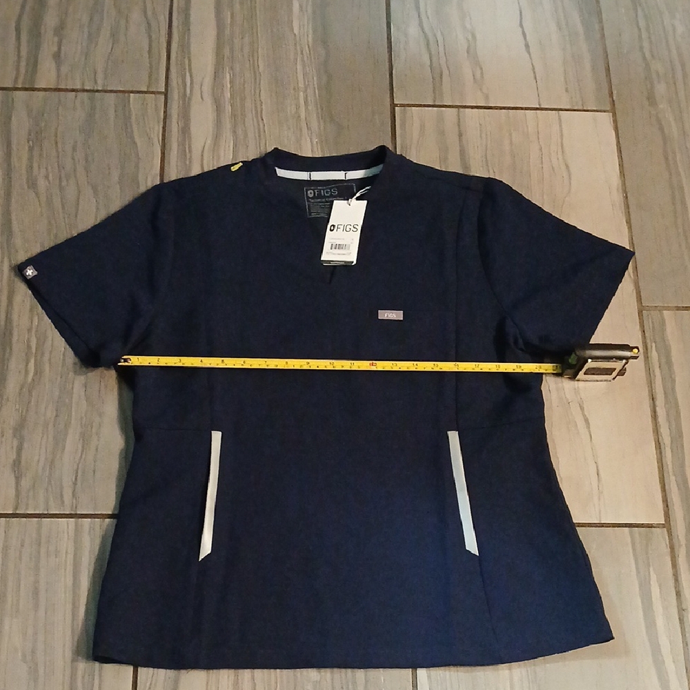 Figs Navy Blue Scrub Top